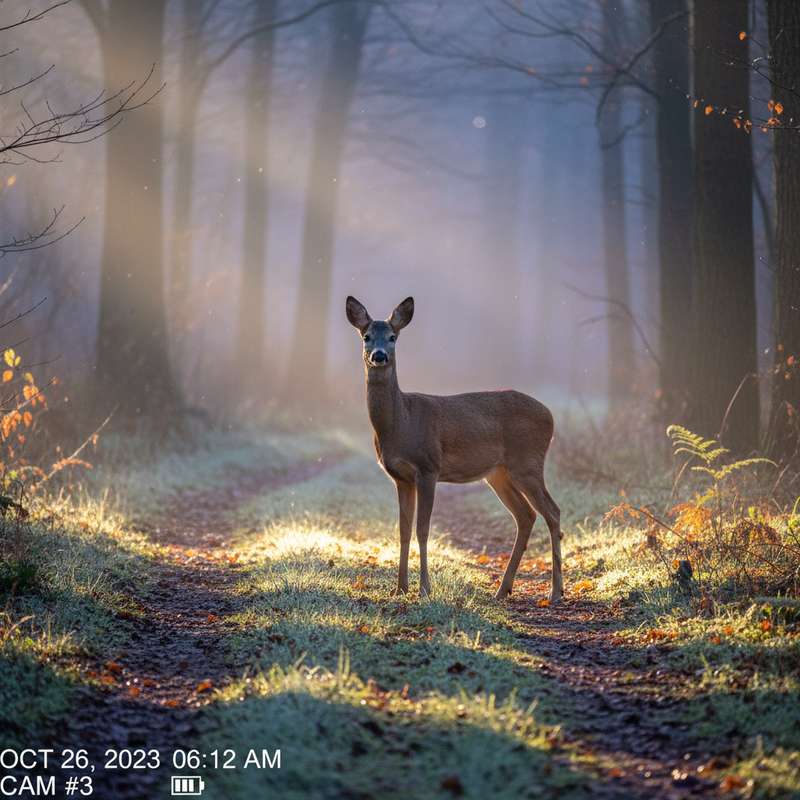 Reh im Wald bei Dämmerung — typisches GardePro Wildtier-Foto