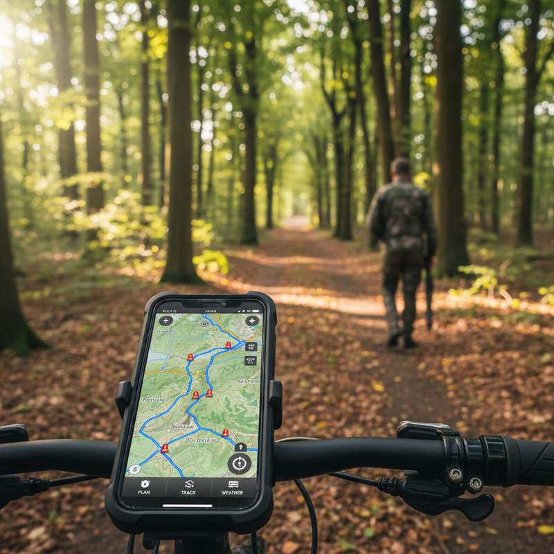 Digitale Revierkarte Smartphone — Jagdplanung mit Wildkamera-App