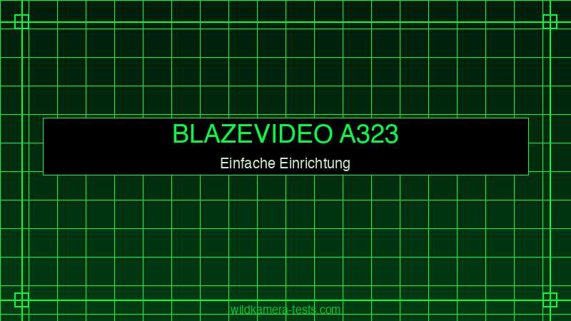 BlazeVideo A323 Einrichtung — einfaches Menü auf Deutsch einstellbar