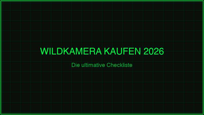 Wildkamera kaufen Checkliste 2026 – welche Kamera ist die richtige?