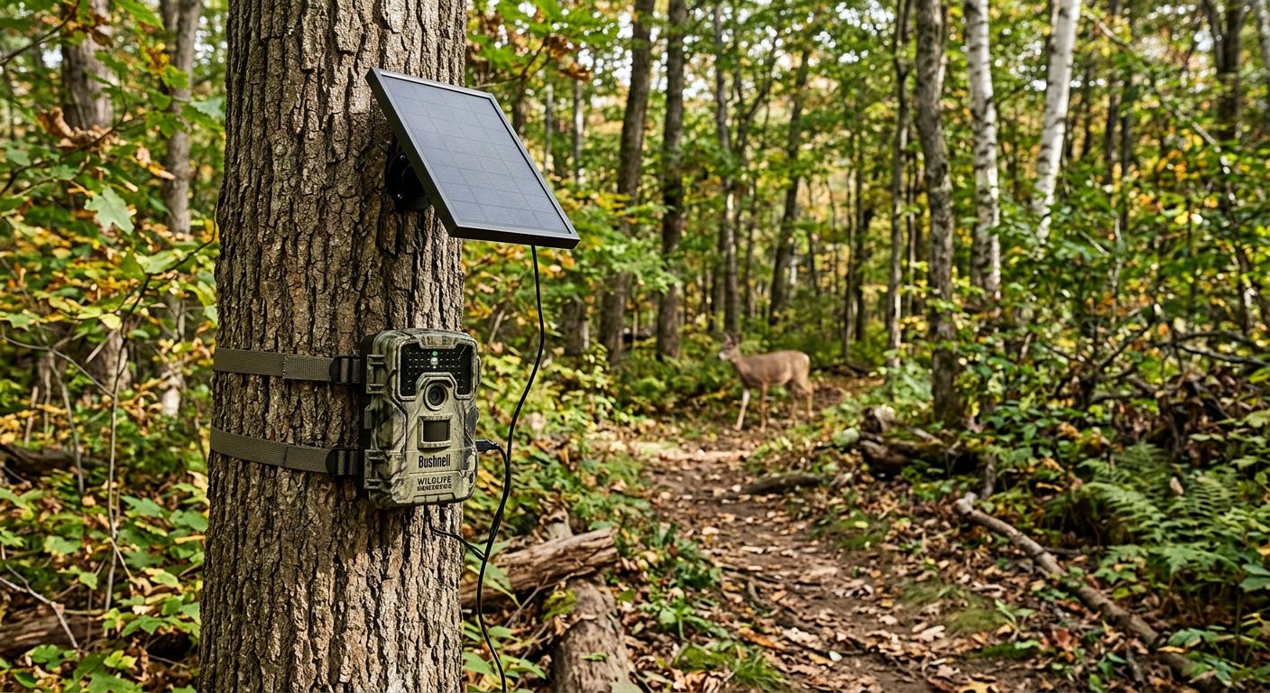 Reolink GO PT Ultra montiert am Baum — Wildkamera Setup