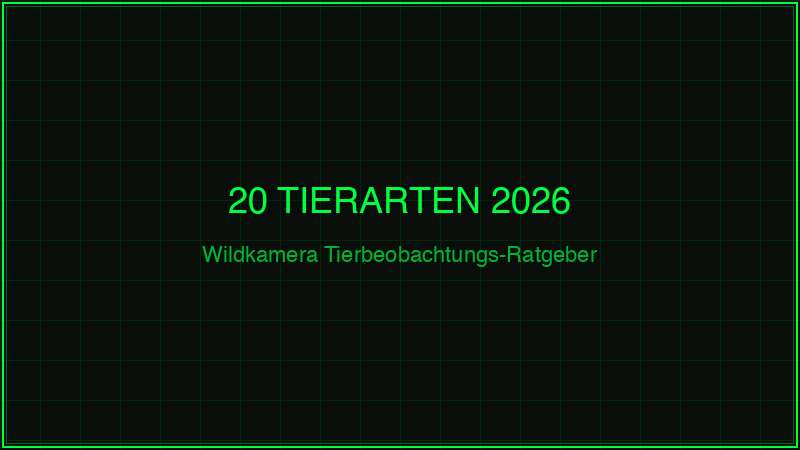Wildkamera Tierbeobachtung 20 Tierarten Ratgeber 2026