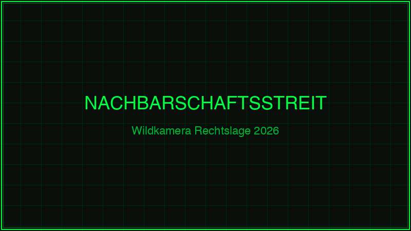 Wildkamera Nachbarschaftsstreit Rechtslage 2026